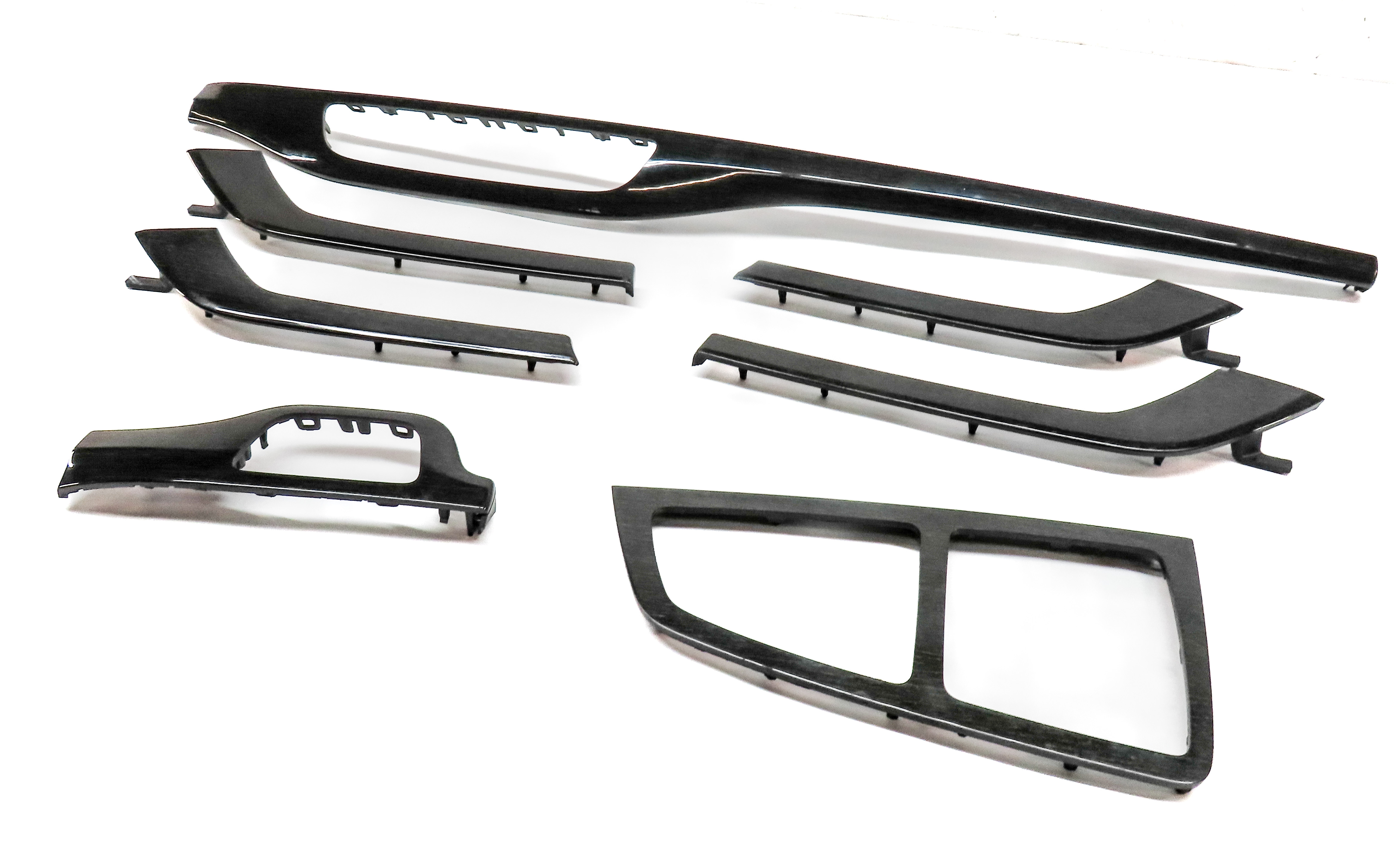 2017 AUDI Q7 (4M) INTERIOR DASH CONSOLE FRONT/REAR DOOR TRIM SET/ 7 (GRAY OAK) — exact item pictured